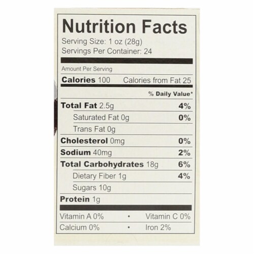 Nature's Bakery Gluten Free Fig Bar - Blueberry - Case of 12 - 2 oz. Perspective: back
