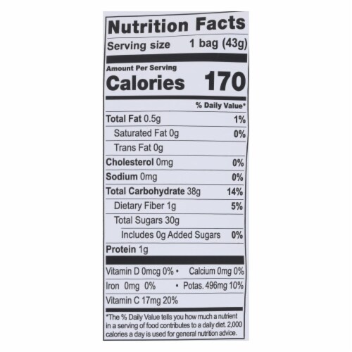 Natierra Organic Freeze Dried Tropical Fruits And Strawberries - Case of 12 - 1.5 OZ Perspective: back