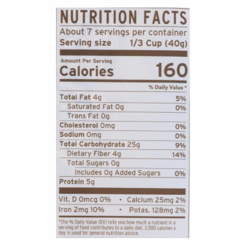Purely Elizabeth Oatmeal - Organic - Ancient Grain - Original - 10 oz - case of 6 Perspective: back