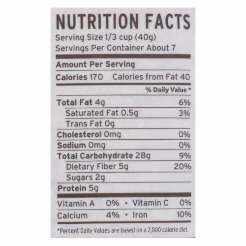 Purely Elizabeth Ancient Grain Organic Oatmeal - Apple Cinnamon Pecan - Case of 6 - 10 oz. Perspective: back