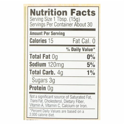 Woodstock Organic Sweet Relish - Case of 12 - 16 OZ Perspective: back
