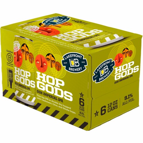 Lakefront Brewery Hop Gods Imperial IPA Beer Perspective: back