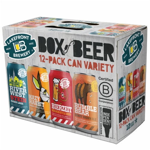 Lakefront Brewery® Box of Cans Perspective: back