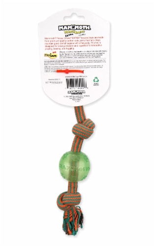 Mammoth® Flossy Chews® 11 in Extra 3 Knot Tug Dog Toy Perspective: back