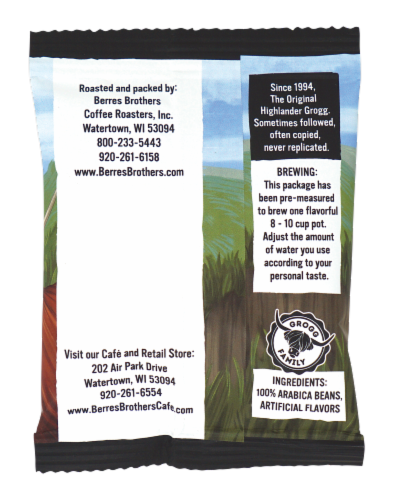 Berres Brothers Highlander Grogg Decaf Ground Coffee Perspective: back