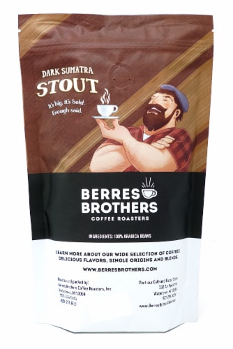 Berres Brothers Dark Sumatra Stout Whole Bean Coffee Perspective: back