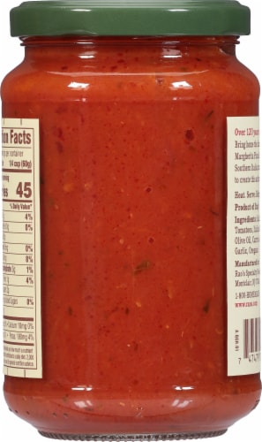 Rao's Homemade® Margherita Pizza Sauce Perspective: back