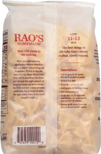 Rao's Homemade® Farfalle Perspective: back