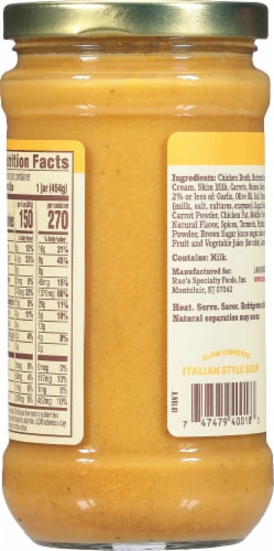 Rao's Made For Home Slow Simmered Butternut Squash Soup Perspective: back