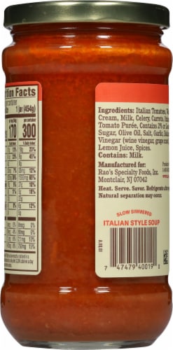 Rao's® Creamy Tomato Soup Perspective: back