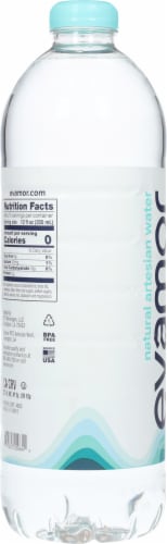 Evamor® Natural Artesian Bottled Water Perspective: back