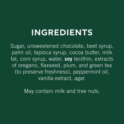 Ghirardelli® Dark Chocolate Mint Squares Perspective: back