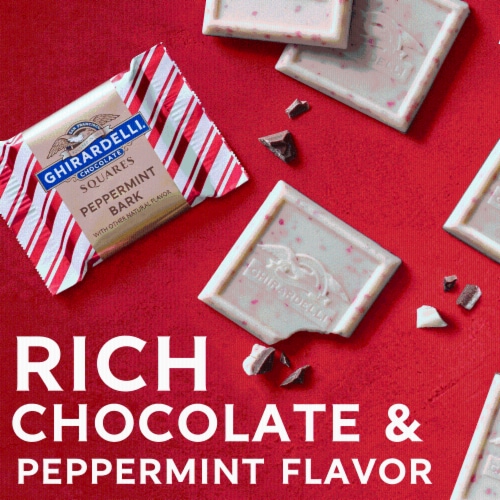 Ghirardelli® Chocolate Squares Dark Chocolate Pepperment Bark Perspective: back