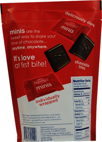 Ghirardelli Dark Chocolate Minis Perspective: back