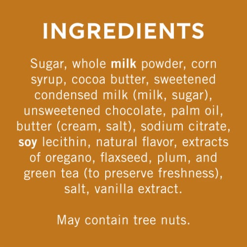Ghirardelli® Milk Chocolate Caramel Squares Candy Bag Perspective: back
