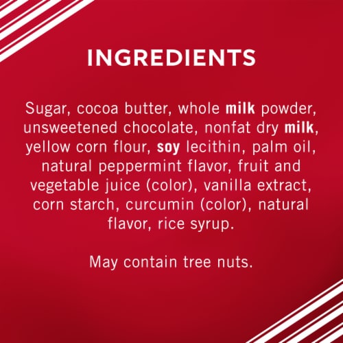 Ghirardelli® Peppermint Bark Chocolate Squares Candy Bag Perspective: back