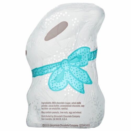 Ghirardelli® Hollow Milk Chocolate Bunny Perspective: back