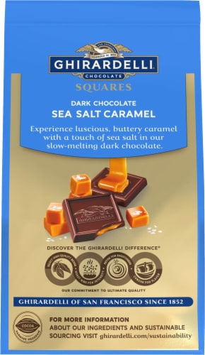 Ghirardelli Dark Chocolate Sea Salt Caramel Squares Perspective: back