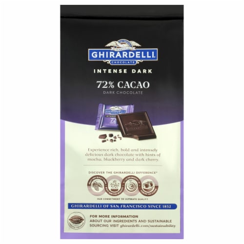 Ghirardelli Intense Dark Chocolate 72% Cacao Perspective: back
