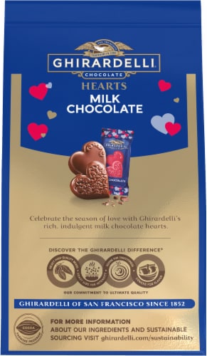 Ghiradelli® Milk Chocolate Duet Hearts Valentine's Candy Perspective: back