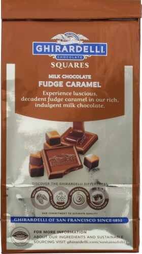 Ghirardelli Milk Chocolate Fudge Caramel Squares Perspective: back