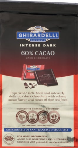 Ghirardelli® Intense Dark 60% Cacao Chocolate Squares Perspective: back