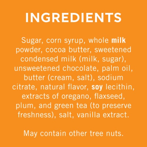 Ghirardelli® Milk Chocolate Squares with Caramel Filling Perspective: back