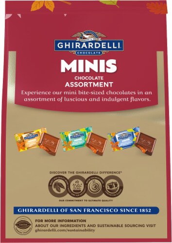 Ghirardelli® Fall Mini Chocolates Halloween Candy Perspective: back
