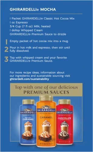 Ghirardelli® Classic Hot Cocoa Mix Packets Perspective: back