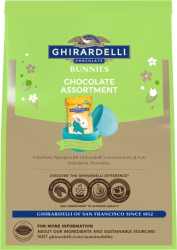 Ghiradelli® Bunnies Chocolate Assortment Easter Candy Bag Perspective: back