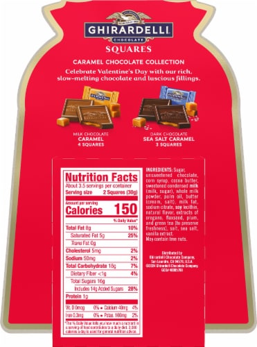 Ghirardelli® Squares Caramel Chocolate Collection Apple Gift Perspective: back