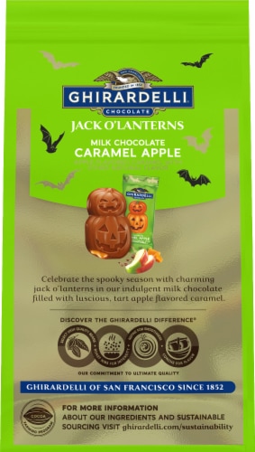 Ghirardelli® Milk Chocolate Caramel Apple Jack O'Lanterns Perspective: back