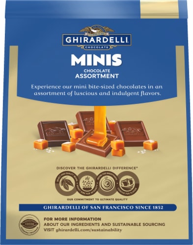 Ghirardelli® Minis Chocolate Assorted Bag Perspective: back