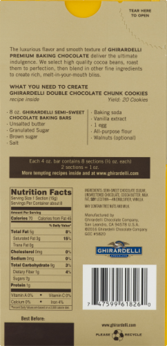 Ghirardelli Semi-Sweet Chocolate Baking Bar Perspective: back