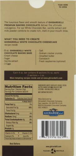 Ghirardelli White Chocolate Baking Bar Perspective: back
