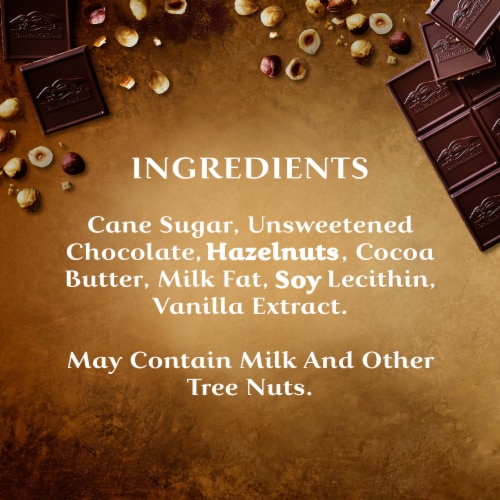 Ghirardelli® Intense Dark Hazelnut Heaven Chocolate Bar Perspective: back