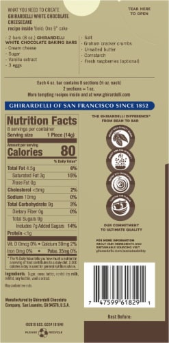 Ghirardelli® White Chocolate Premium Baking Bar Perspective: back