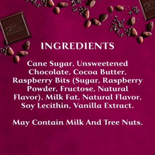 Ghirardelli® Intense Dark Raspberry Radiance Chocolate Candy Squares Perspective: back