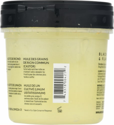 ECO® Style Black Castor & Flaxseed Oil Professional Styling Gel Perspective: back