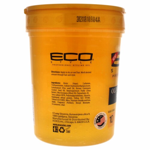 Ecoco I0107768 32 oz Eco Style Gel for Unisex, Olive Oil - Shea Butter Black Castor Oil & Fla Perspective: back