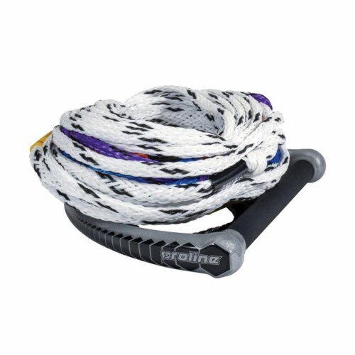 13 Clutch Hexagon Rubber Grip Handle Proline Waterski Handle and 75-5 Section Rope Package