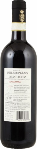 Selvapiana Chianti Rufina Dry Red Wine Perspective: back