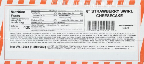 Junior's® Strawberry Swirl Cheesecake Perspective: back