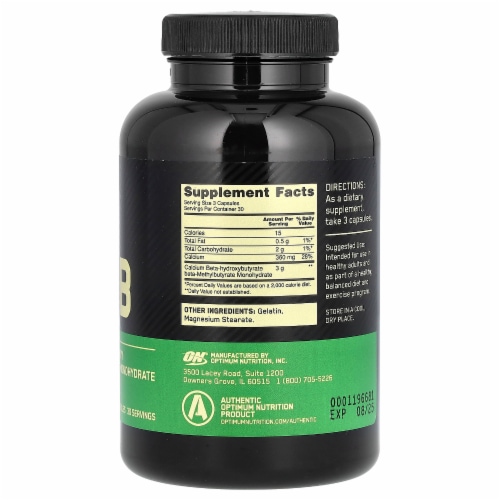 Optimum Nutrition HMB - 90 Capsules Perspective: back