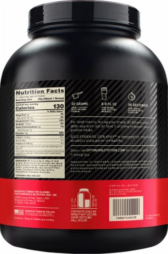 Optimum Nutrition Gold Standard® 100% Whey Mocha Cappuccino Perspective: back