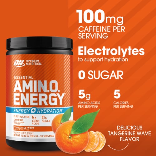 Optimum Nutrition® Amino Energy + Electrolytes Tangerine Wave Dietary Supplement Perspective: back