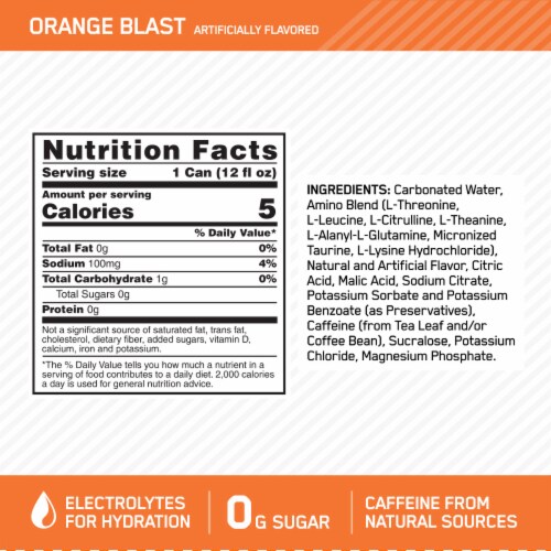 Optimum Nutrition Essential Amin.o Energy Orange Blast Perspective: back