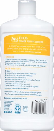 ECOS® Lemon Cream Cleanser Heavy Duty Scrub & Polish Perspective: back