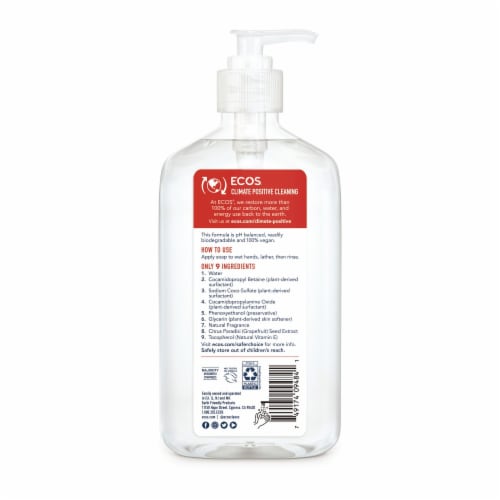 ECOS® Orange Blossom Hypoallergenic Hand Soap Perspective: back