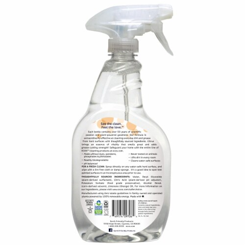 ECOS® Plant Powered Orange Plus® All-Purpose Cleaner Perspective: back